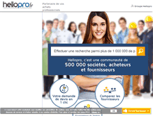 Tablet Screenshot of hellopro.fr